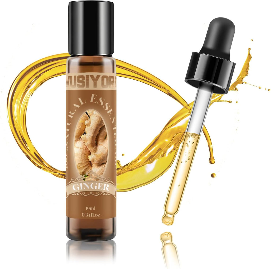 Ginger Essential Oil 10ML - 100% Pure and Natural Therapeutic Grade Oils for Aromatherapy Diffuser - 0.34 Fl Oz/Ginger