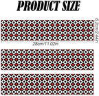 3pcs Casino Theme Edible Cake Border Strips, 28x6.2cm/11x2.44in Pre-cut Glutinous Rice Paper with Las Vegas Poker Pattern Cake Images Wrap Decorations for Party