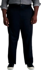 Haggar Men's Premium No Iron Khaki Classic Fit Flat Front Casual Pant (Regular and Big & Tall Sizes)