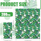 200 Pcs Tropical Palm Leaf Guest Napkins 3 Ply Disposable Paper Hawaiian Luau Green Leaves Decorative Napkins for Bathroom Hawaiian Party Tropical Summer Spring Tea Party Bridal Decorative Towels