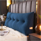Reading Wedge Pillow, Triangular Rest Large Bolster Cushion Positioning Support Wedge Headboard Lumbar Cushion, with Removable Cover, for Day Bed & Bunk Bed,M,80 * 50 * 20cm
