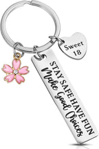 Ouligay 18th Birthday Gift for Girls, 18 Year Old Girl Birthday Gifts, Sweet 18 Gifts Keychain for Girls, 18th Party Decoration Favors for Teen Girl Daughter Sister Best Friend