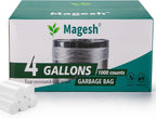 Magesh 4-6 Gallon Trash Bag Strong, Leakage-Free, Small Garbage Bags Unscented Thick for Bathroom, Office, Kitchen Small Trash Can, 15L, 1000 Bags, Clear