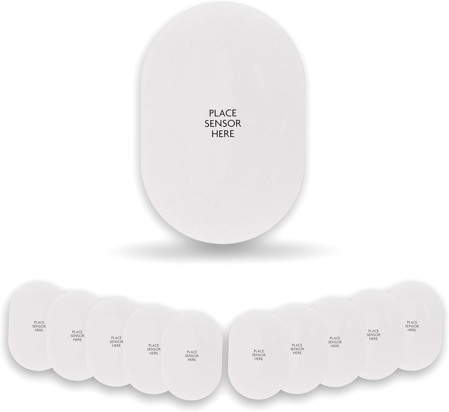 ExpressionMed Dexcom G6 Underpatches Waterproof - Breathable Non-Fraying Material, Easy-Apply Split Backing, Pack of 10 (White Patch)