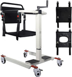 Patient Lift Transfer Chair, Patient Lift Wheelchair for Home, Portable Patient Lift for Car, Patient Lift Aid, Bathroom Wheelchairs Transfer Chairs for Seniors, 275lbs (Without Bedpan)