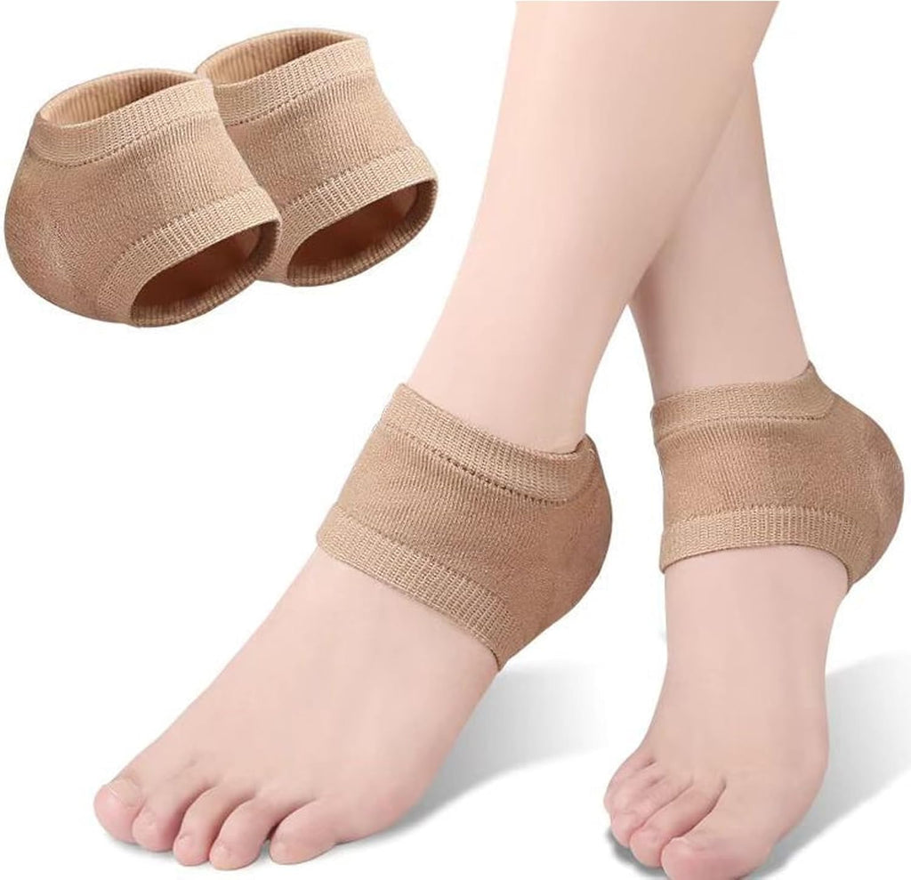 Moisturizing Vented Gel Heel Socks for Cracked Heels Dry Hard Skin Repair Open Toe Foot Care Sleeves Protectors Women Men