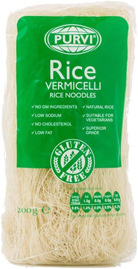 Purvi Rice Vermicelli Noodles (gluten free) - 400g - (pack of 3)