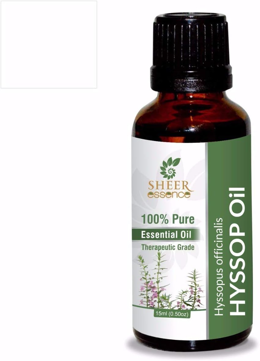 Hyssop Oil -(Hyssopus Officinalis)- Essential Oil 100% Pure Natural Undiluted Uncut Therapeutic Grade Oil 0.33 FL.OZ