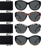 4 Pack Bifocal Reading Sunglasses for Women Men Fashion UV400 Protection Sun Readers Outdoor Eyewear