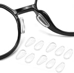 Eyeglass Nose Pads, Adhesive Anti Slip Eyeglasses Nose Grips with Airbag,3.2mm Thickness for Eyeglasses Sunglasses Reading Glasses,5 Pairs,Transparent
