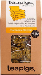 Teapigs Chamomile Flowers Tea Made With Whole Tea Leaves, Natural Ingredients, Non-GMO, Caffeine-Free Sleep Tea – 50 Count (1 Pack of 50 Teabags)