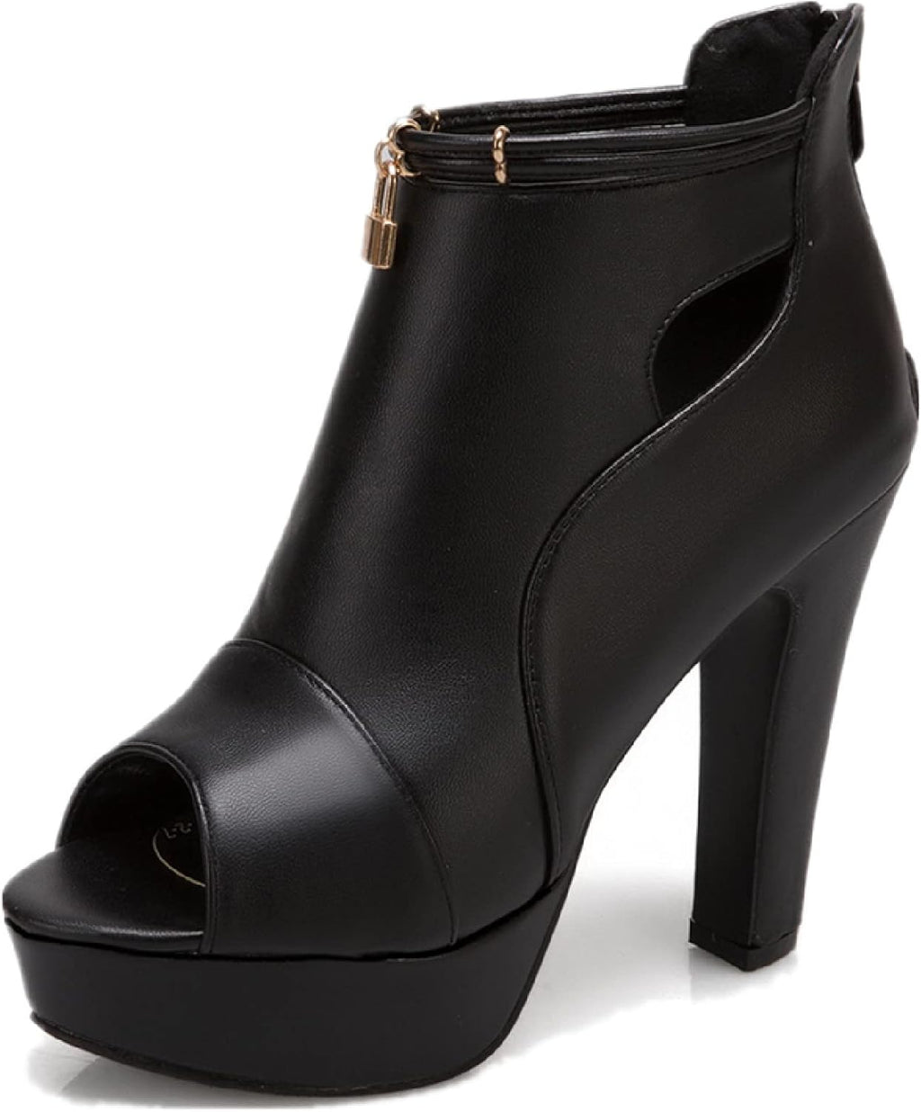 fereshte Women's Peep-Toe Sandals Stiletto High Heels Platform Summer Booties