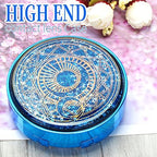 ofone Contact Lens Case, Bling Stars Cute Contact Lenses Holder Travel Kit with Remover Tool Tweezers Solution Bottle Mirror Portable Contacts Storage Container for Women Girl (Blue)