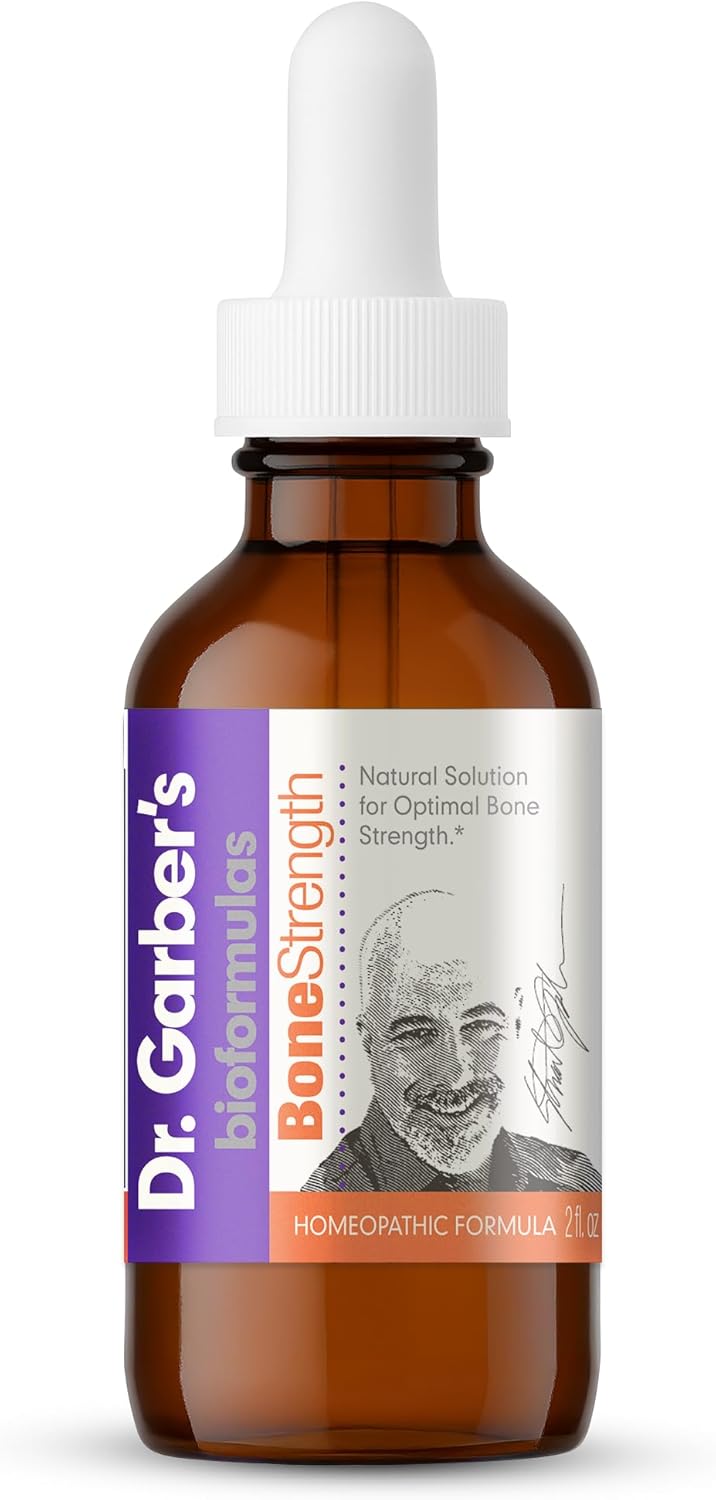 Dr. Garber's Natural Solutions Bone Strength Oral Drops-Gemmotherapy Liquid Supplement | Improve Bone Strength & Density, Restore & Maintain Bone Health & Better Absorption of Calcium & Vitamin D-60ml