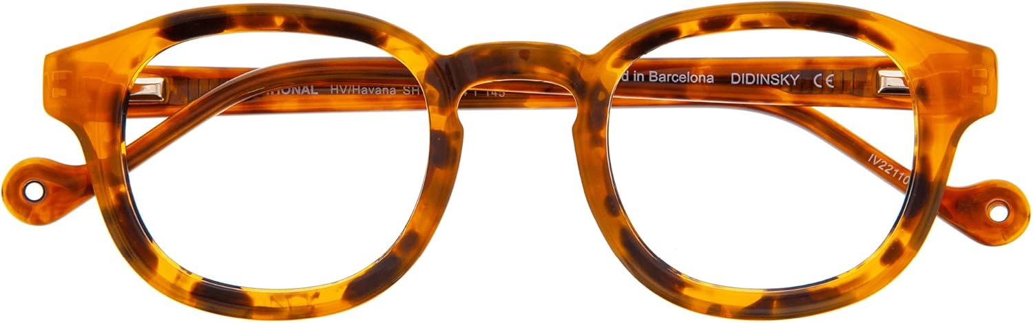 DIDINSKY READING GLASSES Blue Light Blocking Unisex Readers. Acetate Frames, Flexible Temples and Anti-reflective Lenses - Havana +2.5 - DINATIONAL