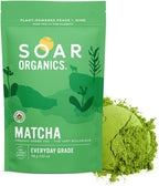 Soar Organics - Everyday Grade Matcha Green Tea Powder - Authentic Japanese Origin - First & Second Harvest Blend (3.52 oz)