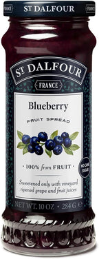 St. Dalfour Blueberry Fruit Spread - 10oz - 100% from Fruit, No Artificial Ingredients, Non-GMO, No Cane Sugars, All Natural, Made in France