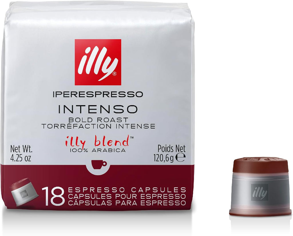 Illy Capsules Dark Roast - Set 6 cubes of 18 capsules each Black