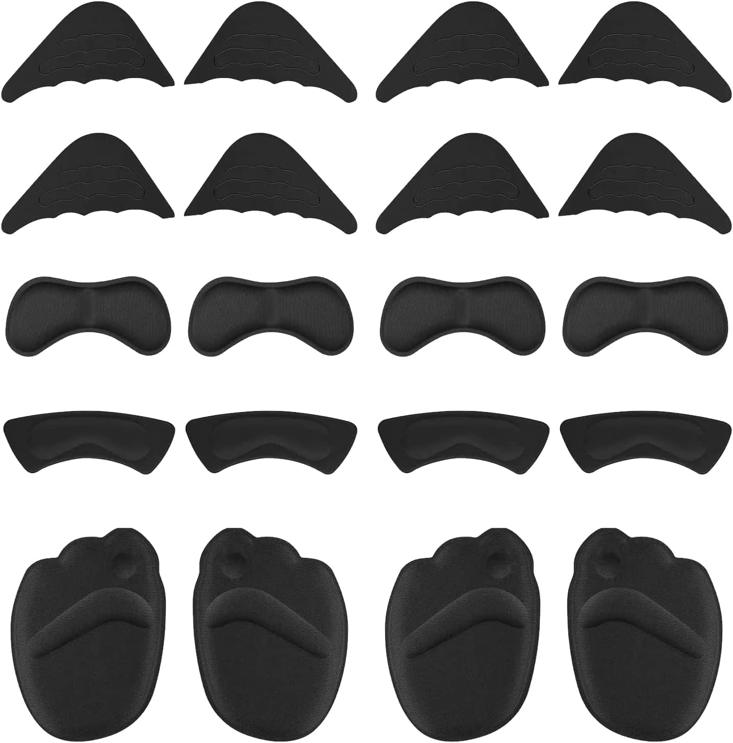 10 Pairs Shoe Fillers Heel Cushion Pads Toe Filler Inserts Forefoot Pads-Heel Grips Liner Inserts for Women Shoes That are Too Big-Shoe Size Reducer for Loose Shoes Blisters Pain Relieve