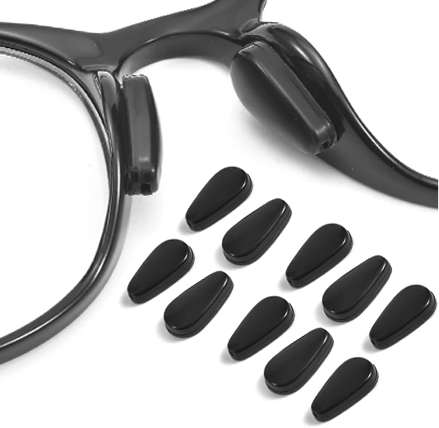 Eyeglass Nose Pads, Adhesive Anti Slip Eyeglasses Nose Grips with Airbag,3.2mm Thickness for Eyeglasses Reading Glasses,5 Pairs,Transparent