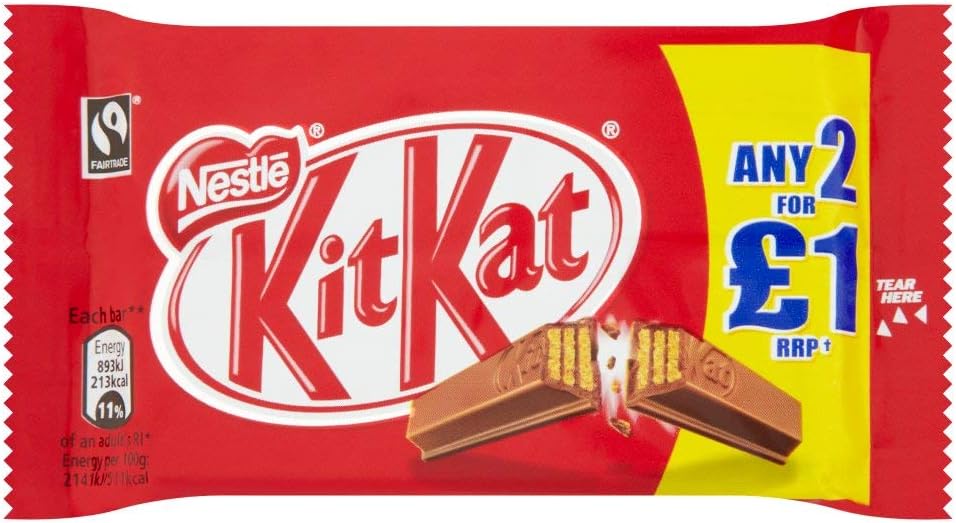 Kit Kat 4 Finger Milk Chocolate Bar - Pack of 24 x 41.5G