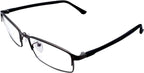 Full Frame Photochromic Reading Glasses Readers Black Metallic Color Frames