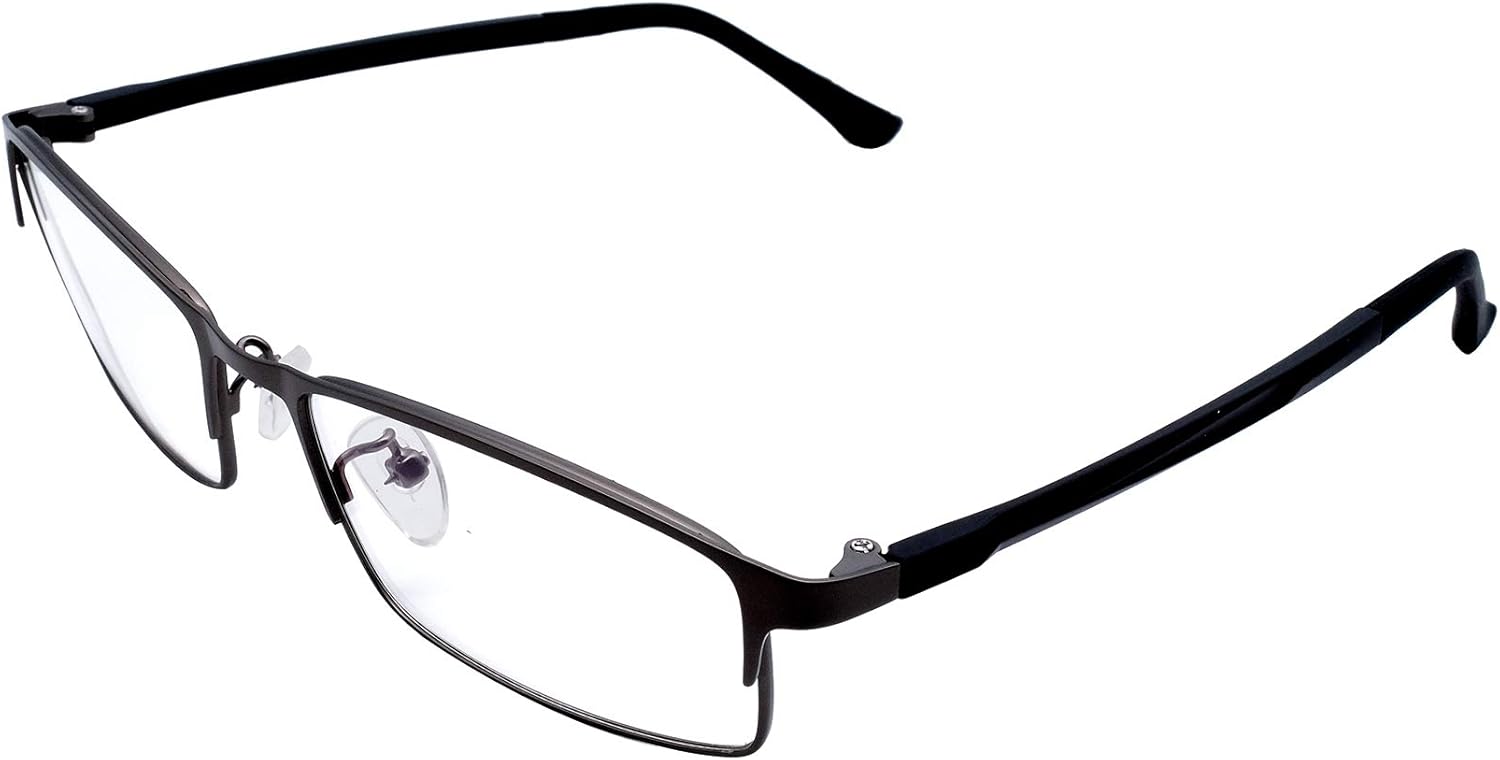 Full Frame Photochromic Reading Glasses Readers Black Metallic Color Frames