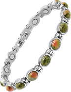JEROOT Ultra Strength Magnetic Bracelet for Women | 3500-6000 Gauss Neodymium Magnets | Magnetic Therapy Jewelry with Adjustable Tool & Gift Packaging