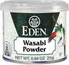Eden Wasabi Powder, w/ Real Japanese Horseradish, Fiery, Traditionally Made in Japan, 0.88 oz