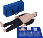 CPR Manikins Dummy Training Kit, Professional CPR Dummies Test Dummies Adult with Medium Skin MCR Med-ical Accessories, CPR Training Set for Classroom or Research Centers