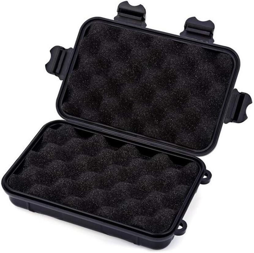 Anti-Pressure Shockproof Waterproof Box Container Plastic Dry Storage Box with Floating Survivor Emergency Dry Case for Outdoors (Black)