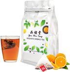 Eilin YHT Puerh Tea Bags with Aged Orange Tangerine Peel 50 Counts x 3Grams