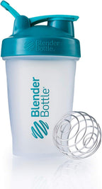 BlenderBottle Classic Loop Top Shaker Bottle, 20-Ounce (Clear| Teal lid)
