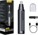 Nose Hair Trimmer for Men Women, USB Rechargeable Electric Ear Nose Hair Trimmer Clipper, Professional IPX7 Waterproof Dual Edge Blades for Easy Cleaning