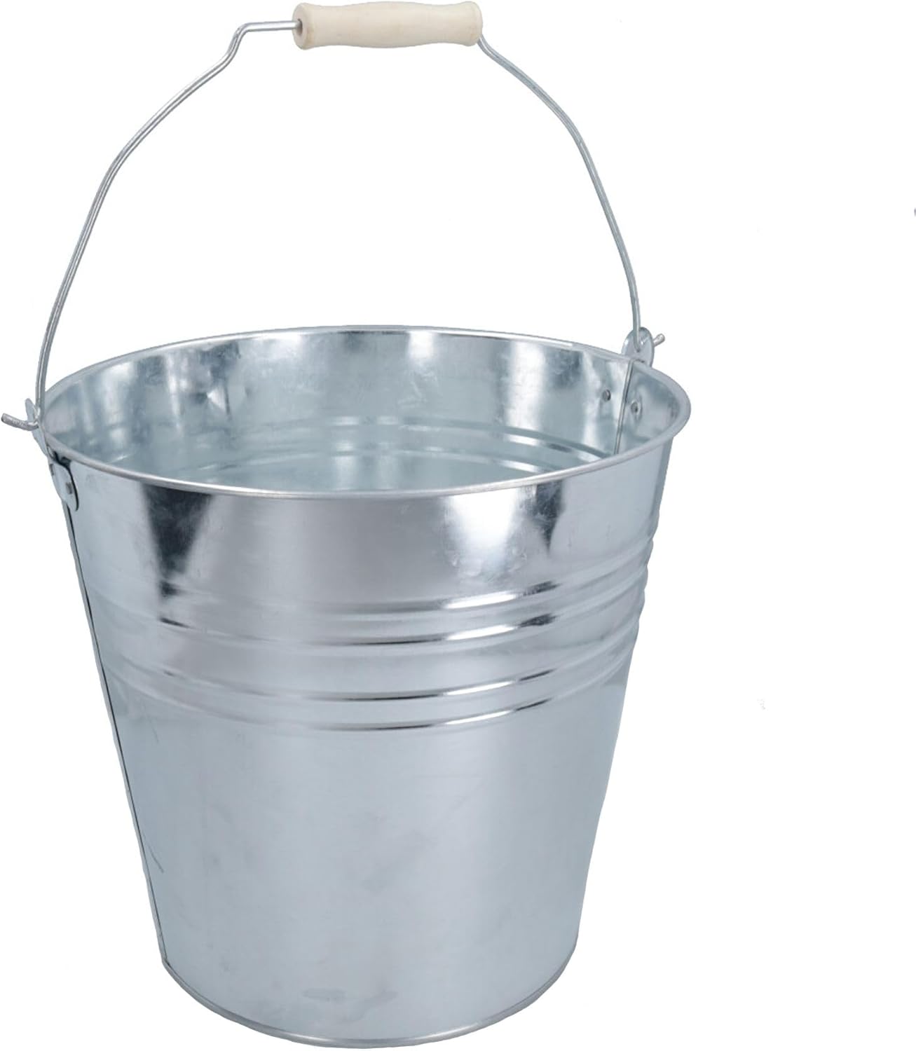 15L Galvanised Steel Metal Bucket Pail Water Coal Fire Greenhouse Garden Plants 1pc