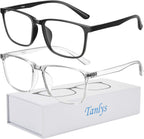 2 Pack Blue Light Blocking Glasses for Computer Eye Strain