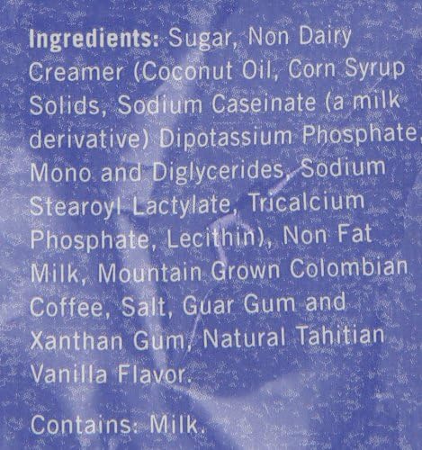 MOCAFE Tahitian Vanilla Latte Frappe Mix, Blended Iced Coffee Instant Latte Powder, 3lb Bulk Bag