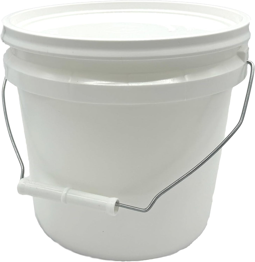 Rocky Mountain Goods 1 Gallon Bucket with Lid and Handle - Water Tight Paint Pail - Multi Use Utility Bucket - Durable Saturn Rings Leak-Proof Lid - Thick Uniform Walls for Stacking Strength