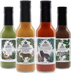 Queen Majesty Hot Sauce Variety Pack - Featured on Hot Ones - Scotch Bonnet & Ginger, Red Habanero & Black Coffee, Jalapeño Tequila & Lime, and Cocoa Ghost