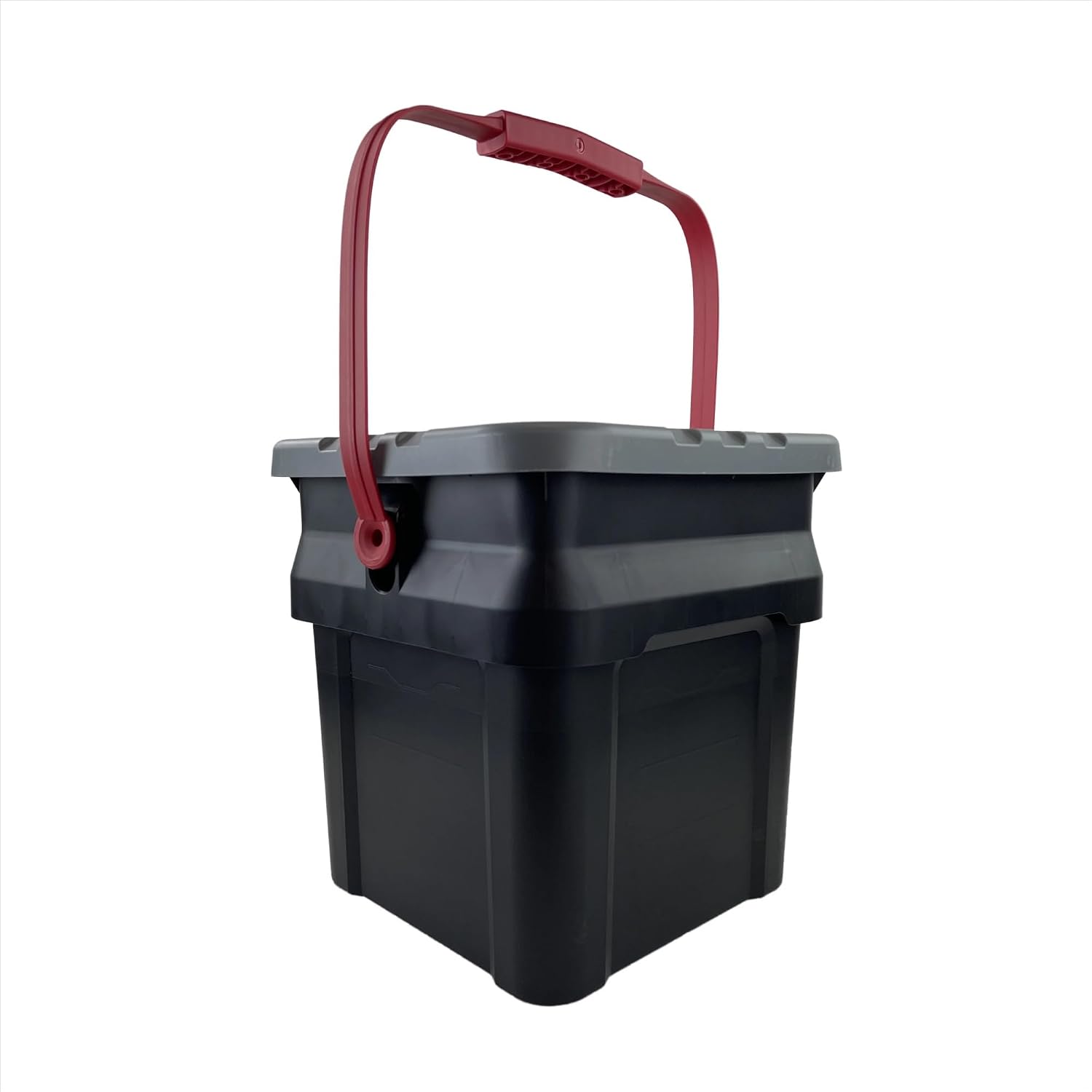5 Gallon Heavy Duty Plastic Material Bucket Tote, Black, Adult