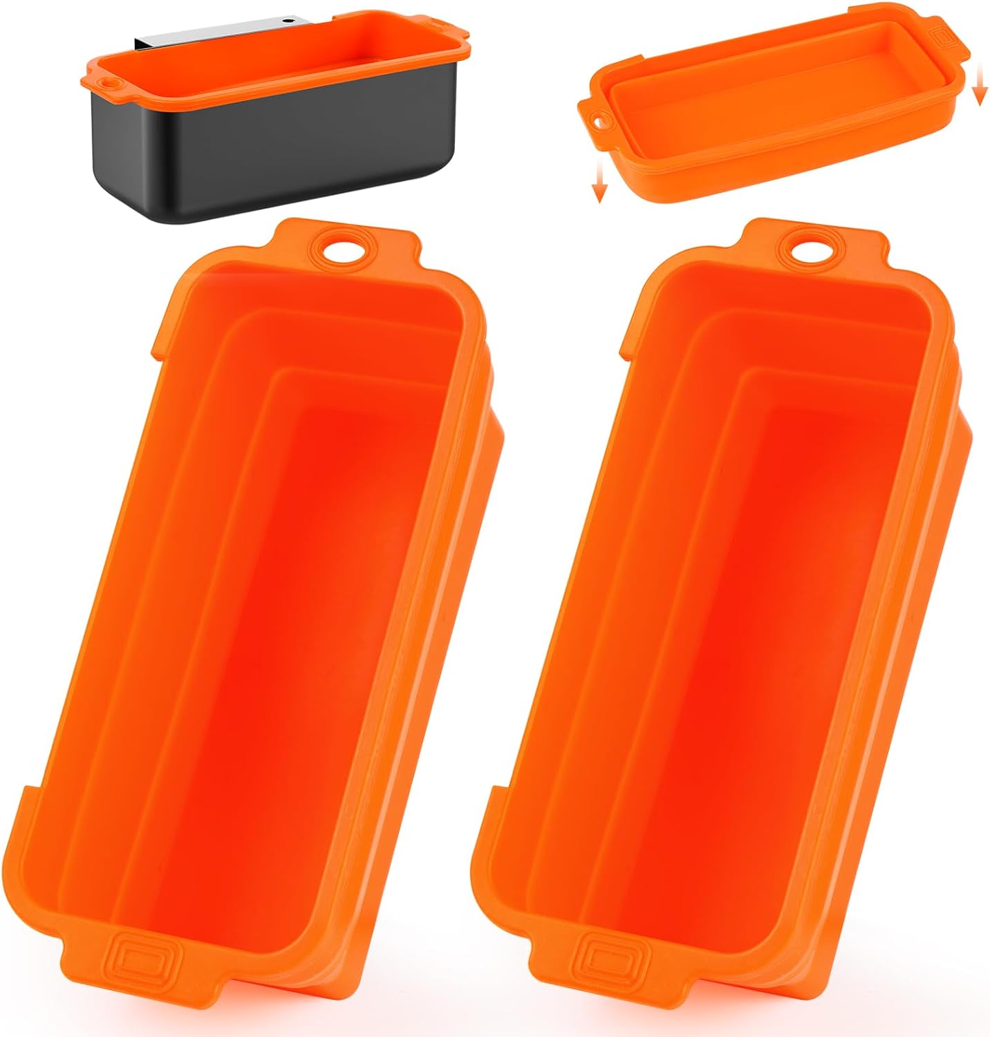 Silicone Grease Cup Liners 2-Pack: Blackstone Griddle Accessories - Reusable Foldable Drip Pan Liners for 17"/28"/36" Blackstone Griddle BBQ Grease Catcher Cup Protection