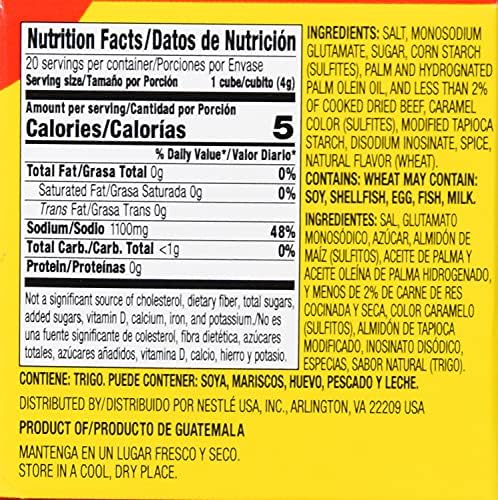 Maggi Beef Flavor Bouillon 20 Cubes, 2.80 Ounce (Pack of 24)