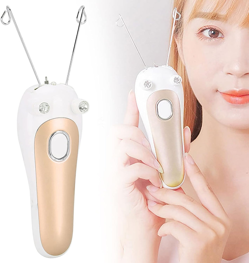 Gold Electric Facial & Body Threading Epilator - Electric Hair Remover Pull Device