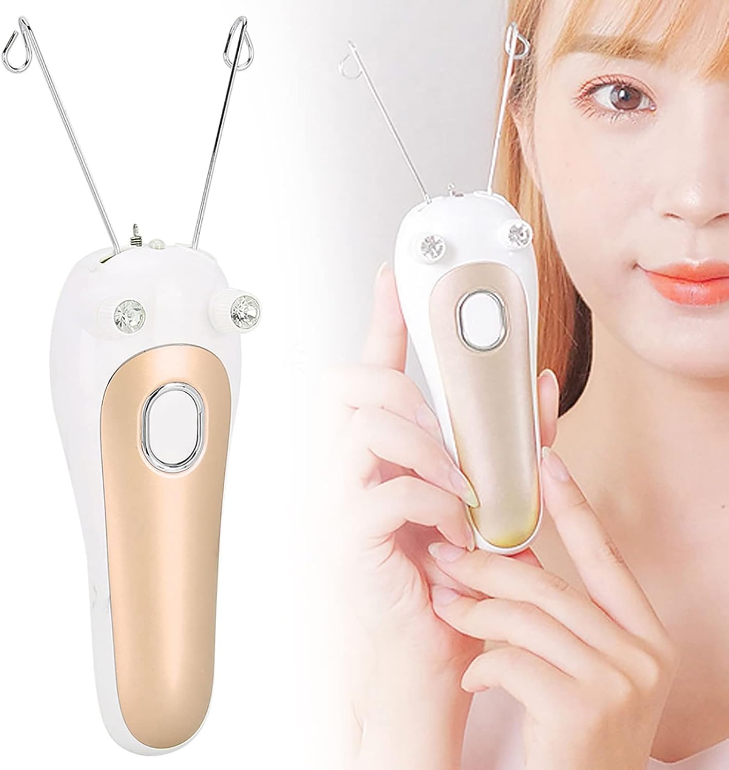 Gold Electric Facial & Body Threading Epilator - Electric Hair Remover Pull Device