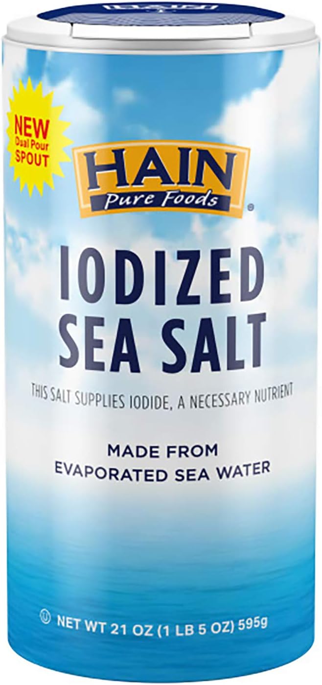 Hain Pure Foods Iodized Sea Salt, 21 oz.
