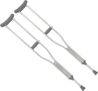 Cardinal Health CA901AD Push Button Adjustable Aluminum Axillary Crutch - Adult - 62-70 in - Weight Capacity 300 lb - Lightweight Sturdy Construction - Reinforced Crutch Tip - 1 Pair