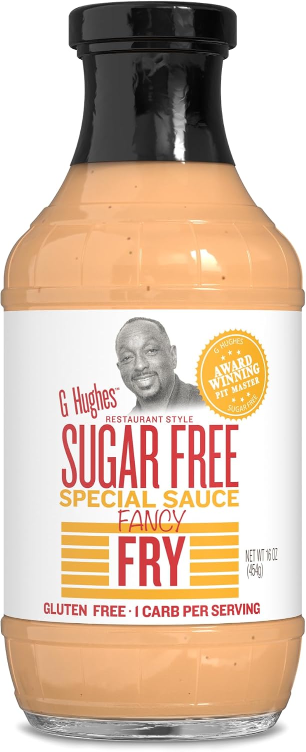G Hughes Sugar Free, Fancy Fry Special Sauce - Sugar Free Burger Sauce, Fry Sauce for French Fries, Gluten Free Secret Sauce, Dipping Sauces, Gluten Free Sauces - 16 Oz (1-Pack)