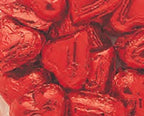 Red Foiled Milk Chocolate Hearts 5LB Bag