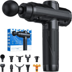 Massage Gun, Deep Tissue Percussion Massager for Pain Relief, Super Quiet Portable Body Relaxation Electric Muscle Massage Gun with 10 Attachment 30 Speed