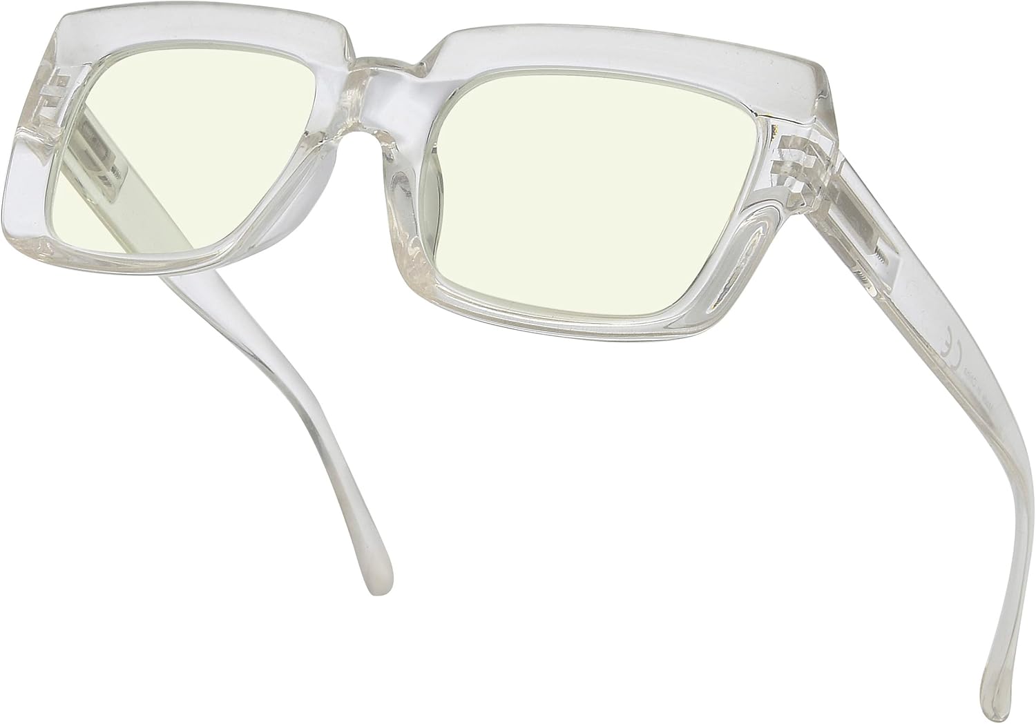 Eyekepper Computer Glasses - Blue Light Filter Readers Women - UV420 Protection Oversized Square Reading Glasses - Transparent +2.50